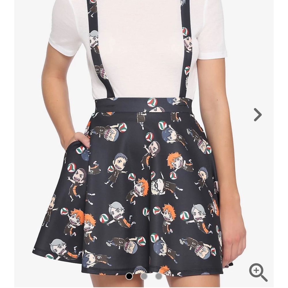 Hot Topic Haikyu!! Chibi Characters Suspender Skirt